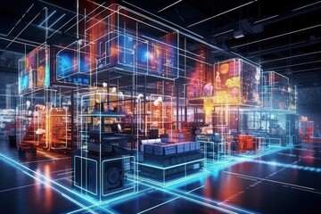 Online display technologies for large online display e-shops and showrooms. Computer holographic accounting of all goods, convenient for buyers to choose.