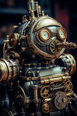 Fototapeta premium Steampunk robot