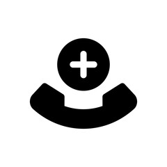 Fototapeta premium telephone glyph icon