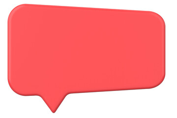 Speech bubble. Chat bubble. 3D illustration.