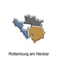 vector map of Rottenburg Am Neckar. Borders of for your infographic. Vector illustration design template