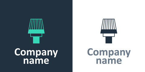 Logotype Car air filter icon isolated on white background. Automobile repair service symbol. Logo design template element. Vector