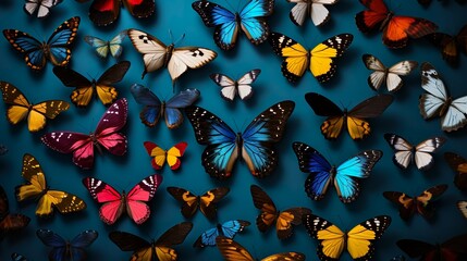 Butterfly collection made with Ai generative technology