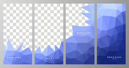 set of brochures. abstract geometric triangles background with copy space area for picture or text