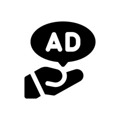 advertisement glyph icon