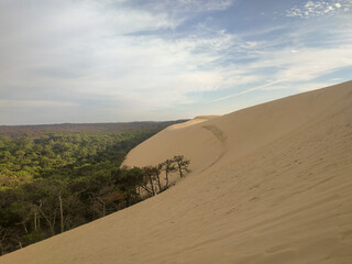 Ein Abend auf der Dune de Pilat in der Nähe von Bordeaux.