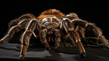 Giant tarantula Lasiodora parahybana. AI Generative.
