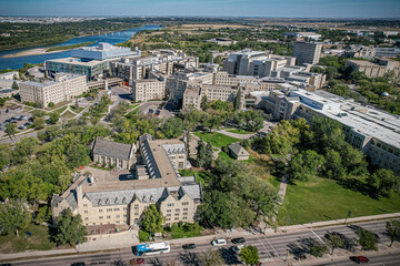 Aerial of the University of Saskatchewan in Saskatoon