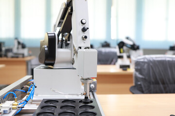 the Smart small robot arm is used for an automation production system.