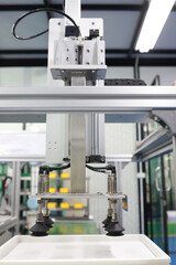 Close-up automation  machine  CNC laboratory testing of the part of a product