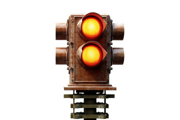 Railway signal. isolated object, transparent background
