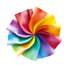 Rainbow pinwheel. isolated object, transparent background