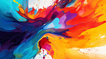 カラフルな絵の具で描いたようなグラフィックデザイン用背景
