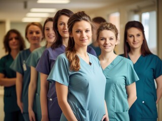 Medical staff in an hospital wearing blouses