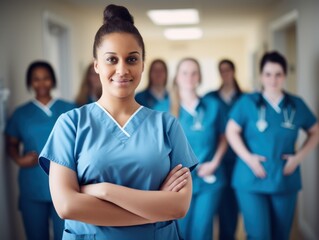 Medical staff in an hospital wearing blouses