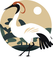 japanese crane bird