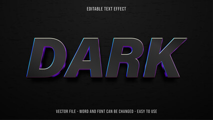 Black editable text effect with gradient mock up