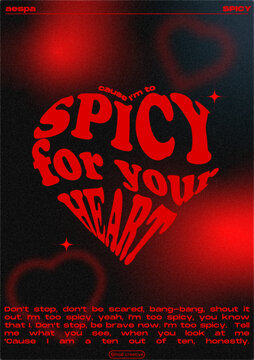 AESPA SPICY LYRIC POSTER