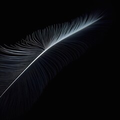 Feathers floating in the air generative ai illustration art