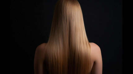 Fototapeta premium Beautiful Long Straight Hair. Generative Ai