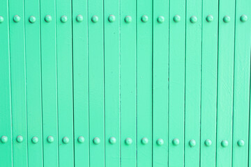 shop shutter door industrial background with green tosca color