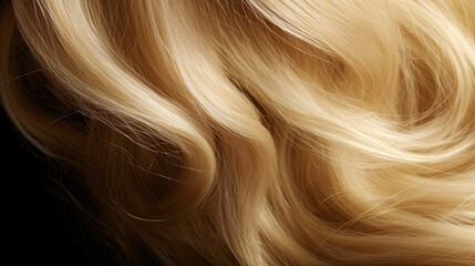 Beautiful wavy blond hair. Generative Ai