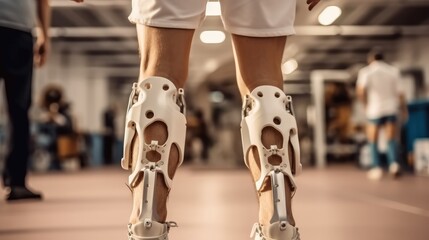 Assistant robotic legs, Modern technology in prosthetic leg for disability people.