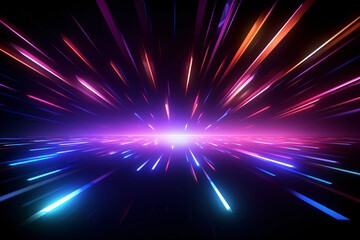 Energy explosion. Abstract radial lines. Geometric gradient background