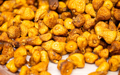 dry figs close-up in the market