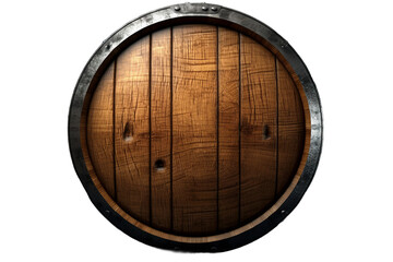 Whiskey barrel . isolated object, transparent background