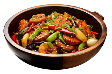 Wok. isolated object, transparent background