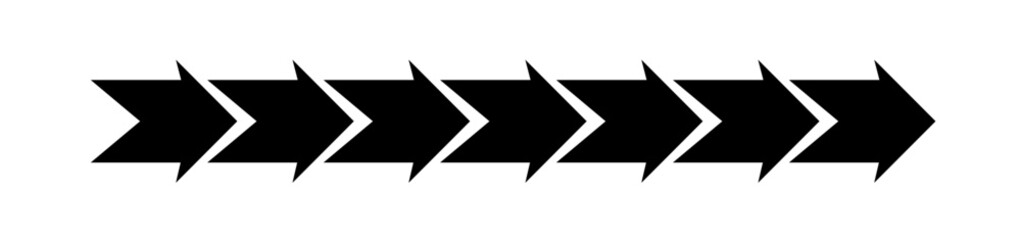 Black arrow pointing right. Arrow shape element. Vector - obrazy, fototapety, plakaty