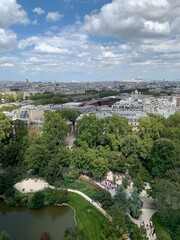 Fototapeta na wymiar Vue depuis le premier étage de la Tour Eiffel, Paris