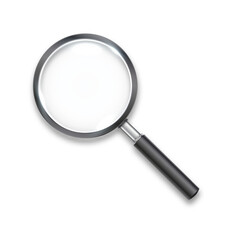 Search icon vector. Magnifying Glass Isolated On White Background, With Gradient Mesh.Realistic Magnifying glass with shadow Vector