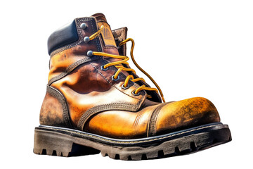 Work boot. isolated object, transparent background