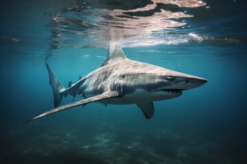 Fototapeta premium shark in the sea underwater