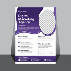  Modern Corporate business flyer template design for marketing, business proposal, promotion, advertise, publication, cover page. New digital marketing flyer set. Business Flyer Layout Vector.
