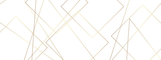 Abstract white and golden background with square and triangle lines white light background. Seamless white geometric lines vector background. Abstract luxury golden line background.