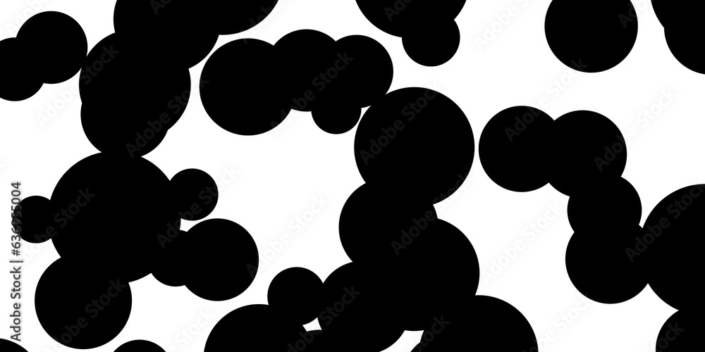 Poster abstract modern minimal black and white monochrome geometry large circle splotches pattern backgroun