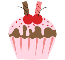 cupcake with cherry