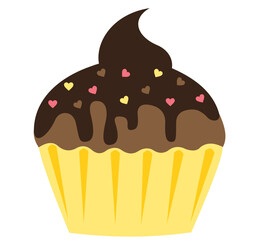 chocolate cupcake with cherry