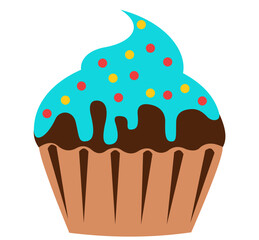 chocolate cupcake with icing