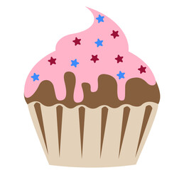 chocolate cupcake with cream