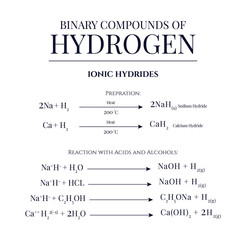 Details Regarding Binary Compounds of  Hydrogen - obrazy, fototapety, plakaty