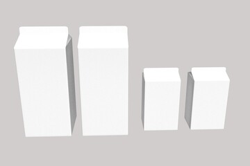 3D Illustration: Different sized packages- Three Dimensional