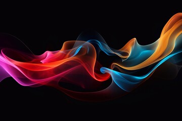 abstract colorful pink or smoke in water on dark background. created with generative ai technology.
