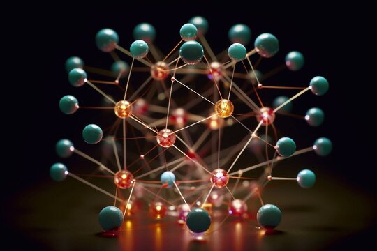 Molecular design closeup. DNA. Generate Ai