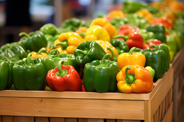 A colorful arrangement of stuffed green bell peppers