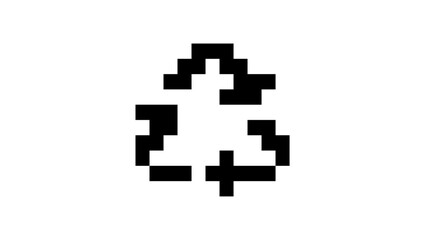 Obraz premium Recycle symbol in voxel