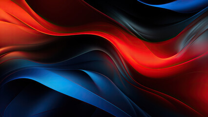 Abstract background in red and blue and black colors, lines